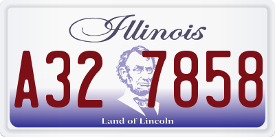 IL license plate A327858