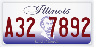 IL license plate A327892