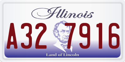IL license plate A327916