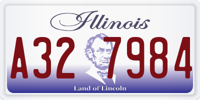 IL license plate A327984