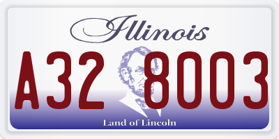 IL license plate A328003