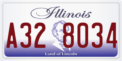 IL license plate A328034