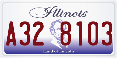 IL license plate A328103
