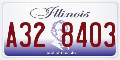 IL license plate A328403