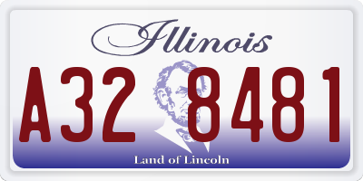 IL license plate A328481