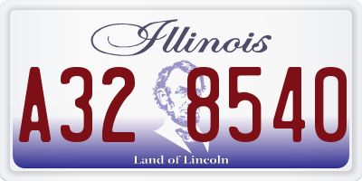 IL license plate A328540