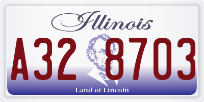 IL license plate A328703