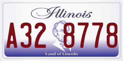 IL license plate A328778