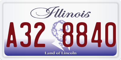 IL license plate A328840
