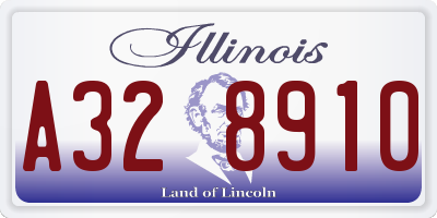 IL license plate A328910