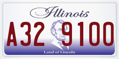 IL license plate A329100