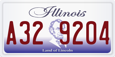IL license plate A329204
