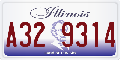 IL license plate A329314
