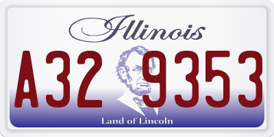 IL license plate A329353