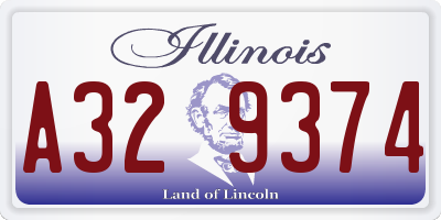 IL license plate A329374