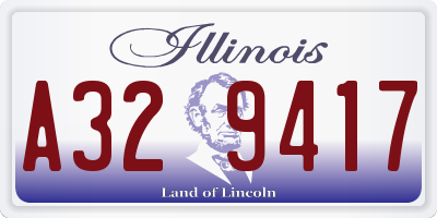 IL license plate A329417