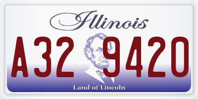 IL license plate A329420
