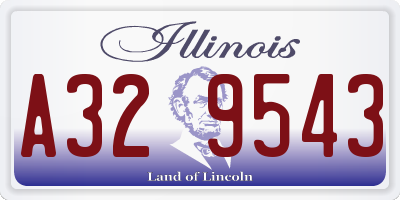 IL license plate A329543