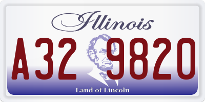 IL license plate A329820
