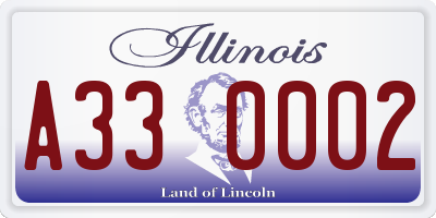 IL license plate A330002