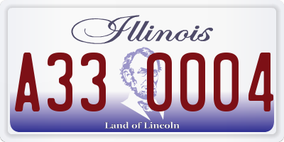 IL license plate A330004