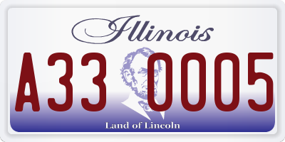 IL license plate A330005