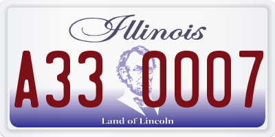 IL license plate A330007