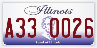 IL license plate A330026