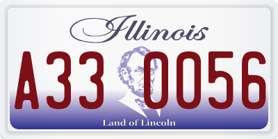 IL license plate A330056