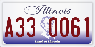 IL license plate A330061