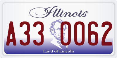 IL license plate A330062