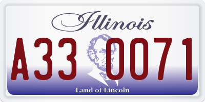 IL license plate A330071