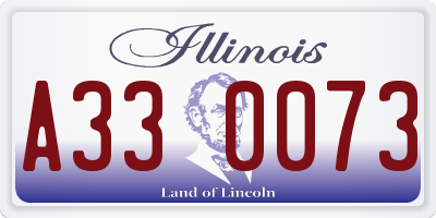 IL license plate A330073