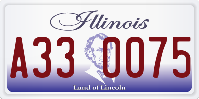 IL license plate A330075