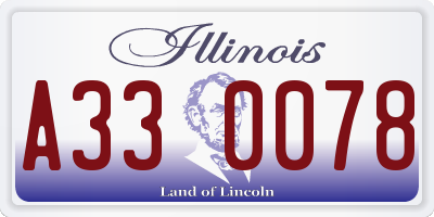 IL license plate A330078