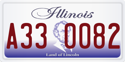 IL license plate A330082