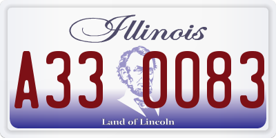 IL license plate A330083