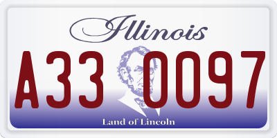 IL license plate A330097