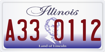 IL license plate A330112