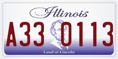 IL license plate A330113
