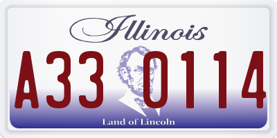 IL license plate A330114