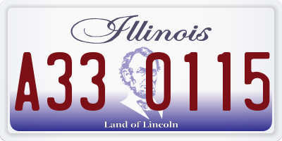 IL license plate A330115