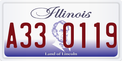 IL license plate A330119