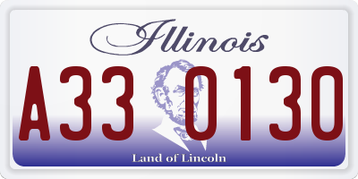 IL license plate A330130