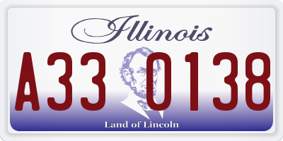 IL license plate A330138