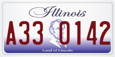 IL license plate A330142