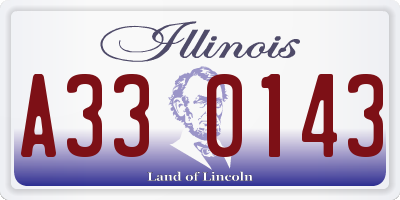 IL license plate A330143