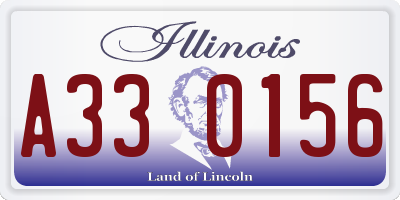 IL license plate A330156