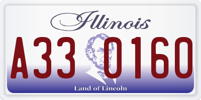 IL license plate A330160