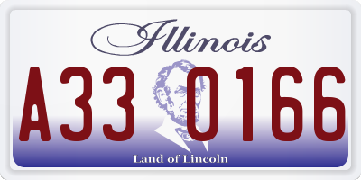 IL license plate A330166